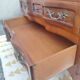 Small cherry crossbow chest of drawers, Regency/Louis XV style