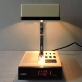 Foldable vintage alarm clock lamp Gracia 70s