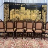 Set of 11 Louis XIII - Renaissance style chairs