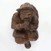 Hand-Carved Oak Wall Figure of a man, France ca. 1850