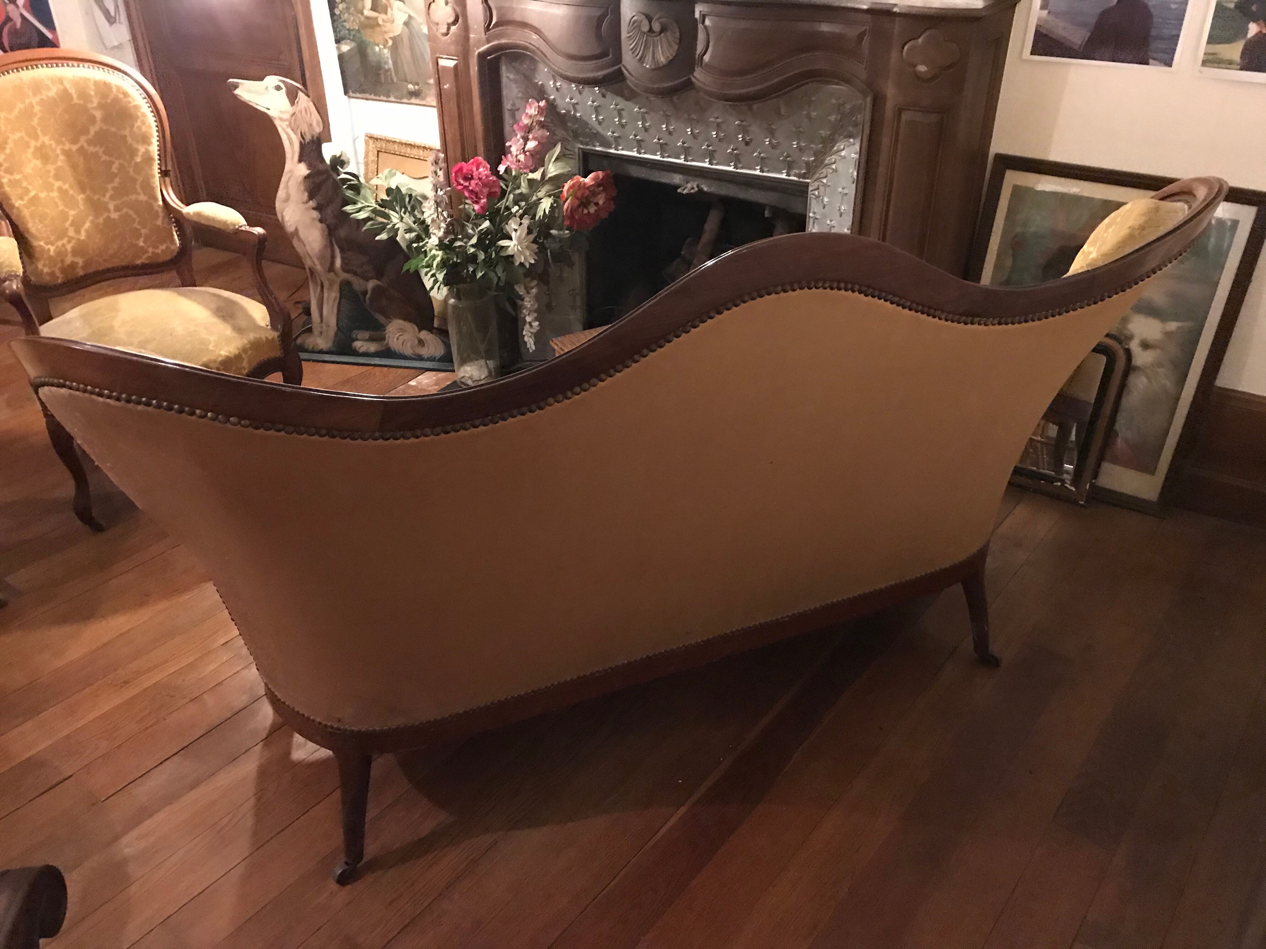Elegant 3-seater Napoleon III-style sofa