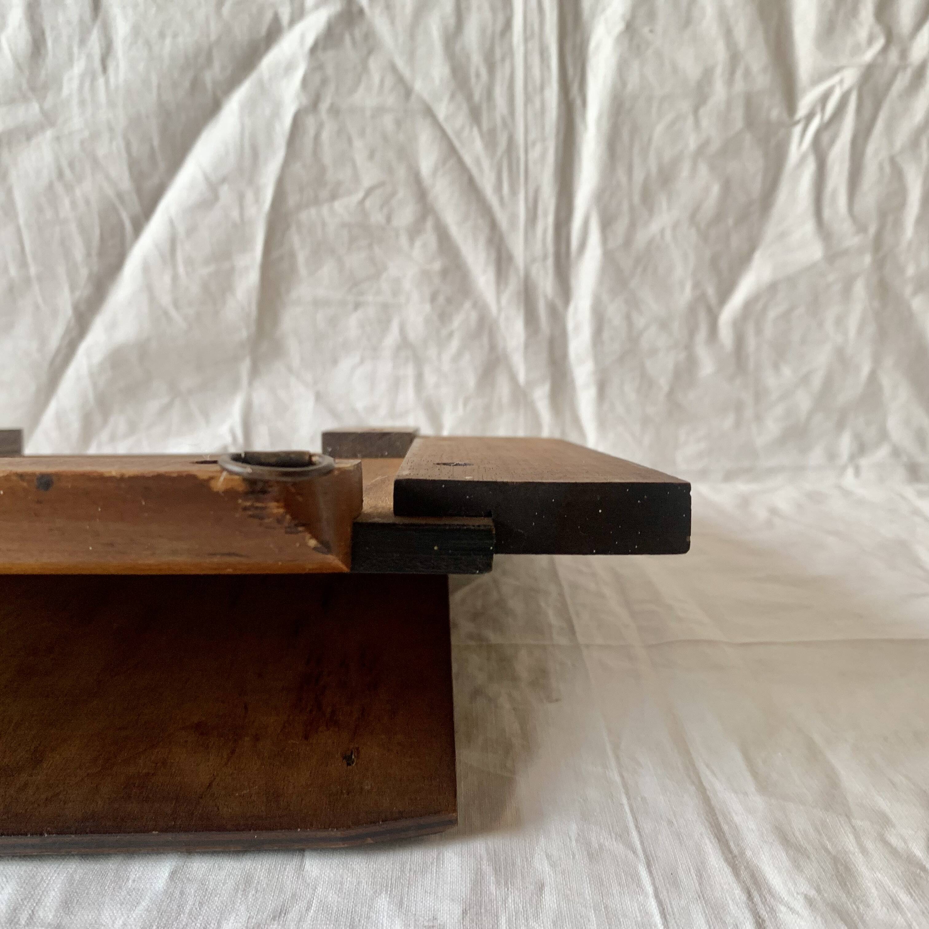 Art Deco wall mail holder in painted wood - bird decor