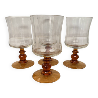 Set of 4 Luminarc Antique water glasses