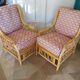 Vintage - Set of 2 woven rattan, bamboo and wood armchairs - Natural colour - 1980s