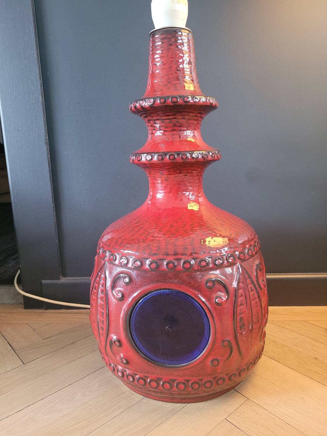 Large lamp base West Germany double lighting