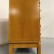 Vintage chest of drawers with 5 drawers in light wood, French design from the 60s/70s.