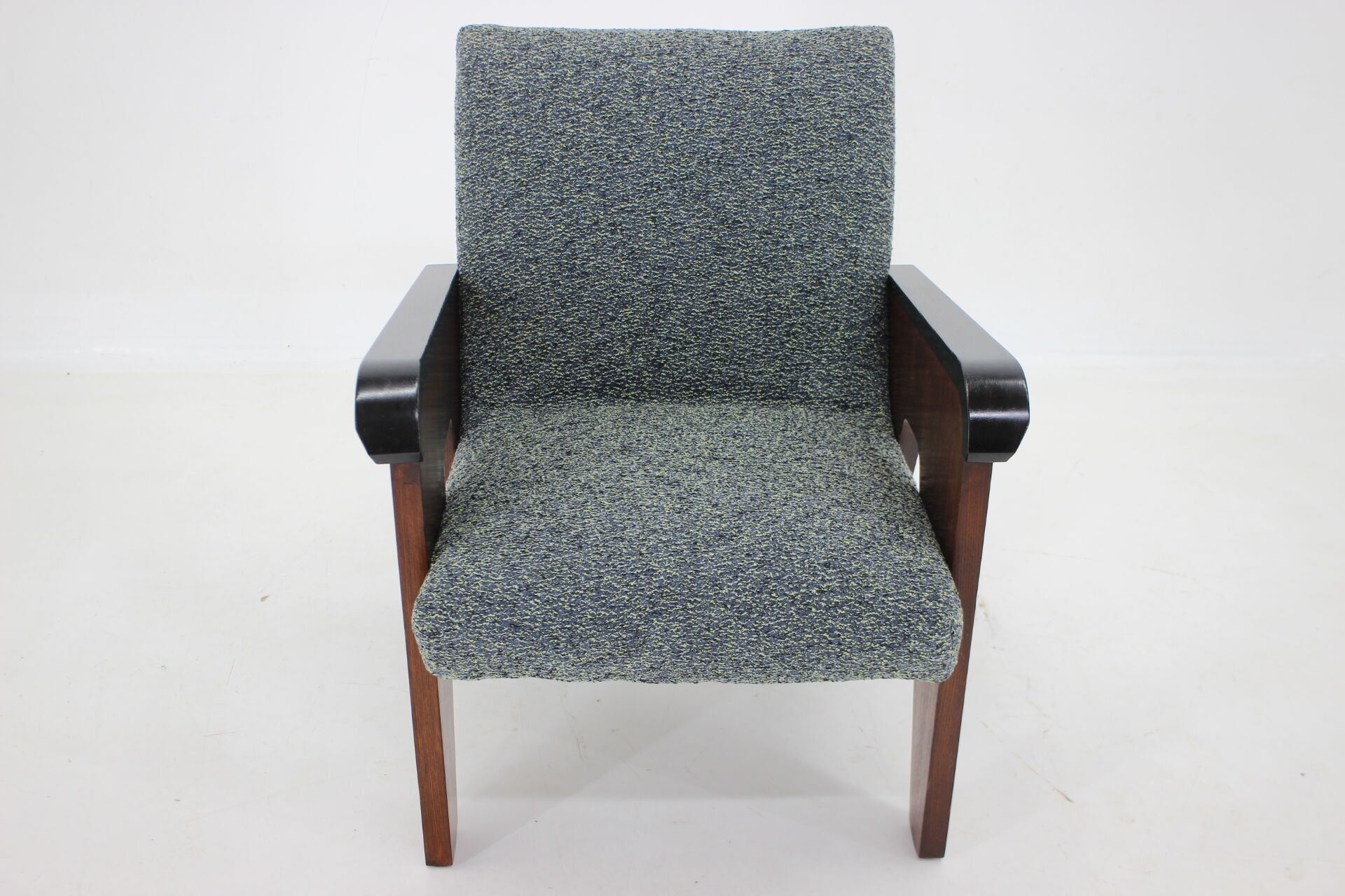 1960s oak armchair, Czechoslovakia