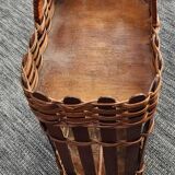 Vintage rattan bottle holder / servant