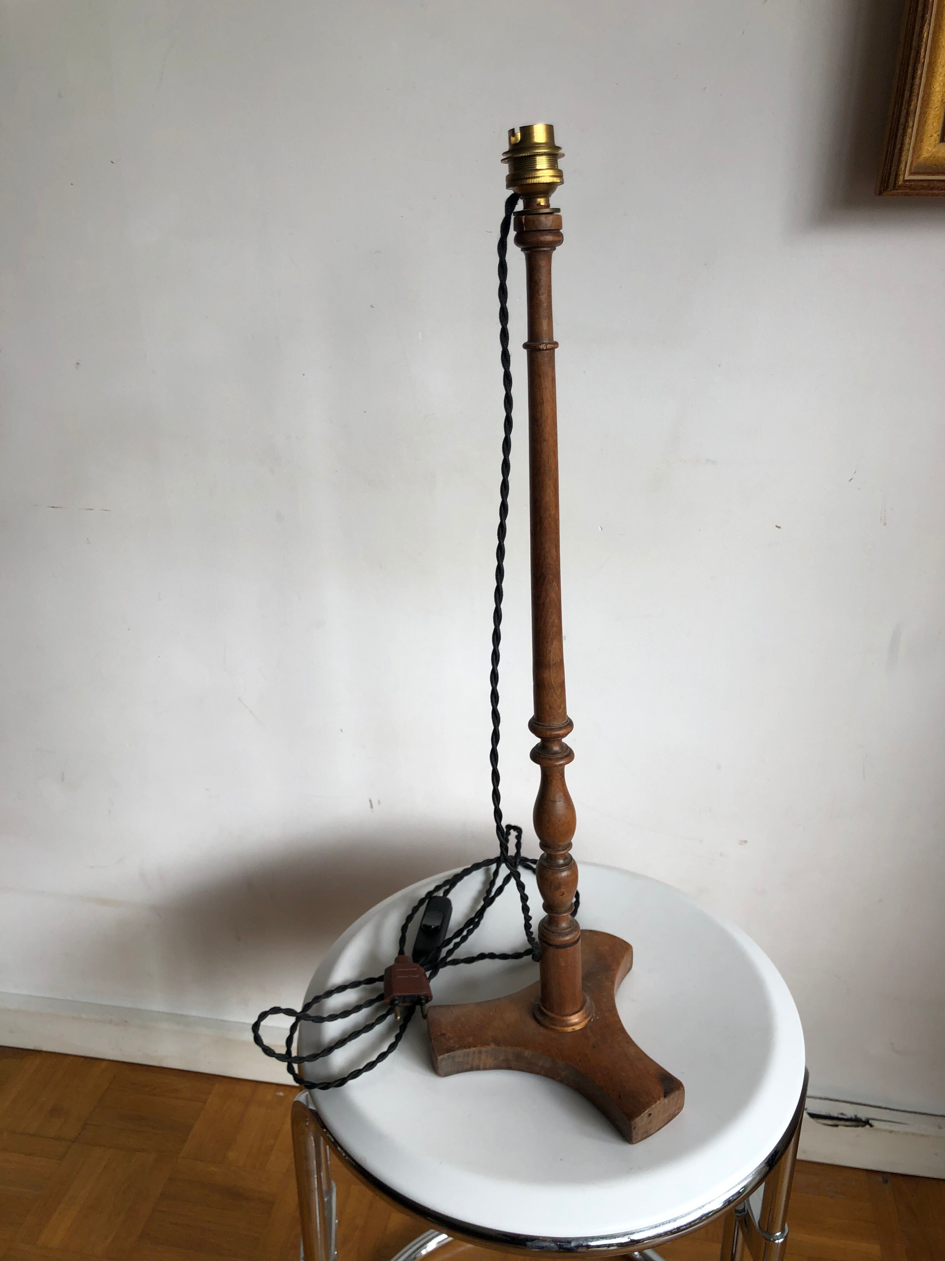 Vintage wooden lamp legs
