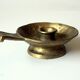 Handmade brutalist heavy brass candle stick - Vintage