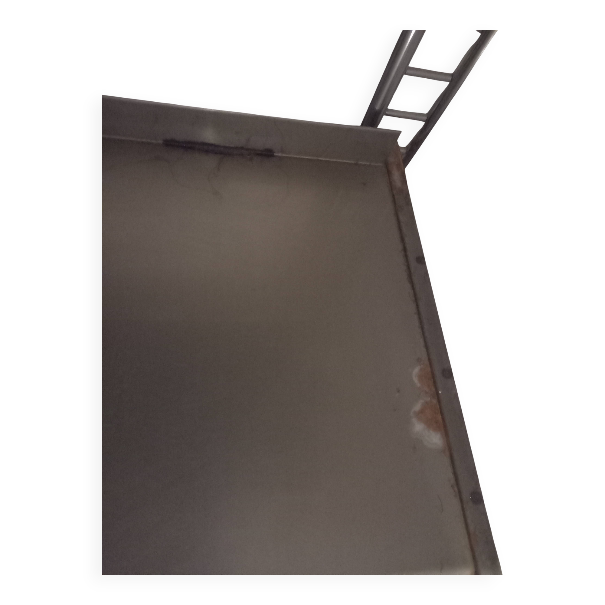 Grande étagère murale chrome design alu et métal 1970 industriel 220cm