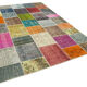 Handmade oriental contemporary 205 cm x 297 cm multicolor patchwork carpet