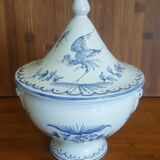 Bonbonnière in blue Moustiers earthenware