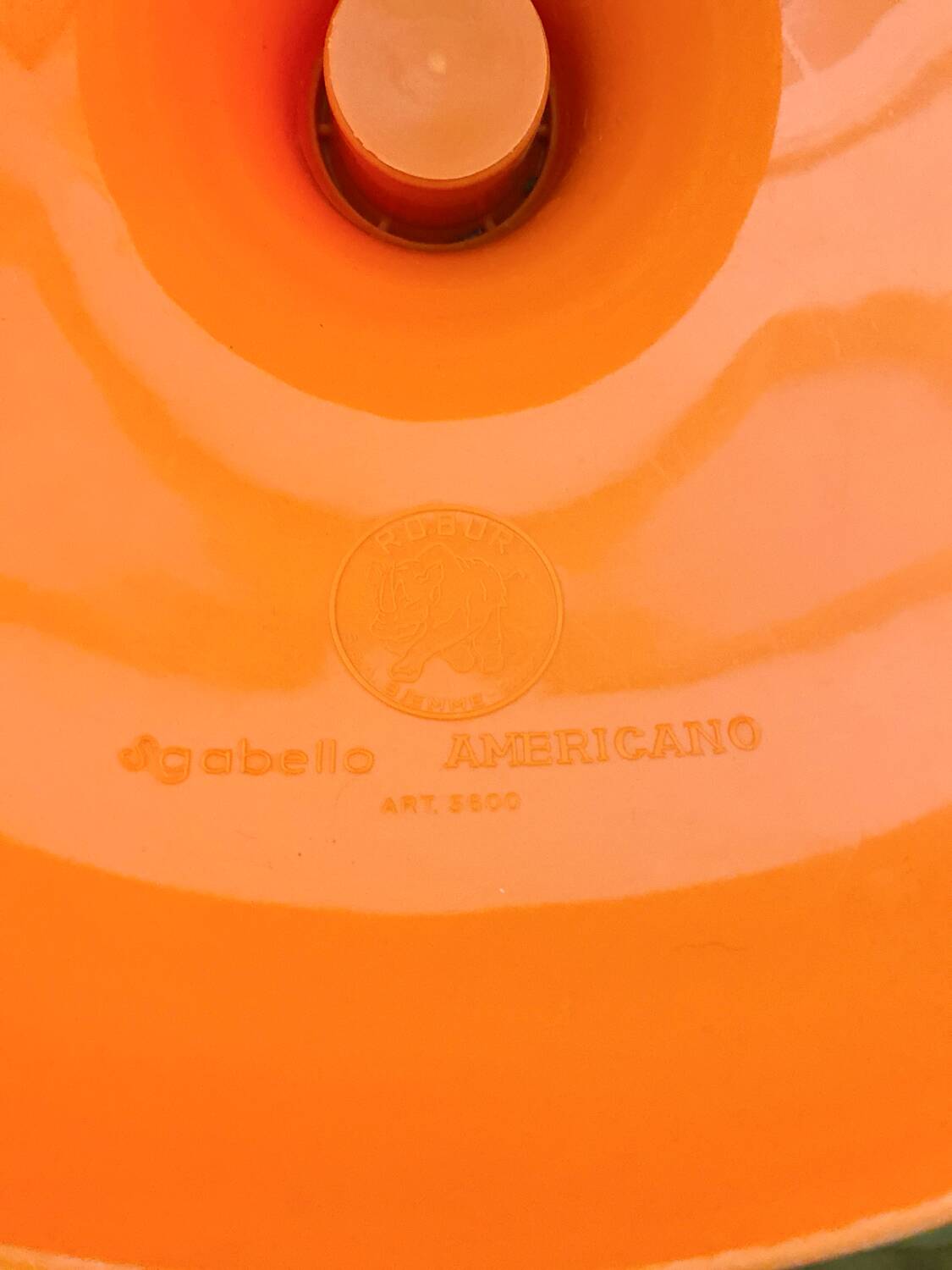 Robur Sgabello Americano stool orange plastic vintage 70s