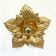 Vintage 1970s - 80s gold leaf metal flower wall light.