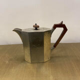 Art deco tea and coffee set in silver plated copper pewter craftsmen