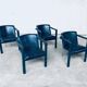Leather Cachucha Dining Chairs by Hugo De Ruiter for Leolux, 1990s, Set of 4