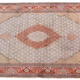 Iran Tabriz Mahi wool and silk oriental rug: 3.60 x 2.50 meters