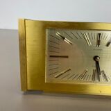 Vintage 1960s solid brass table clock Hollywood Regency Dugena, Switzerland