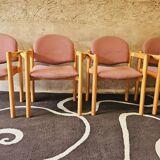 Set of 4 bentwood armchairs from the 1980s