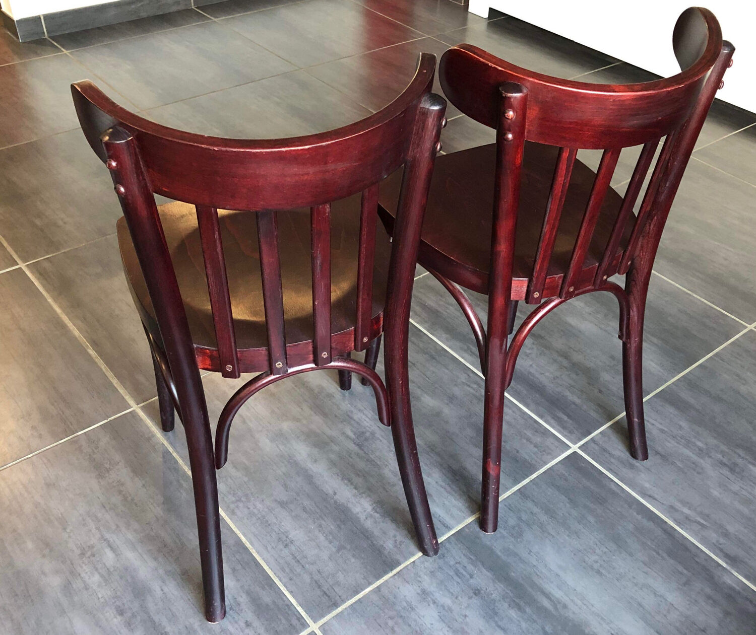 Pair of vintage bistro chairs