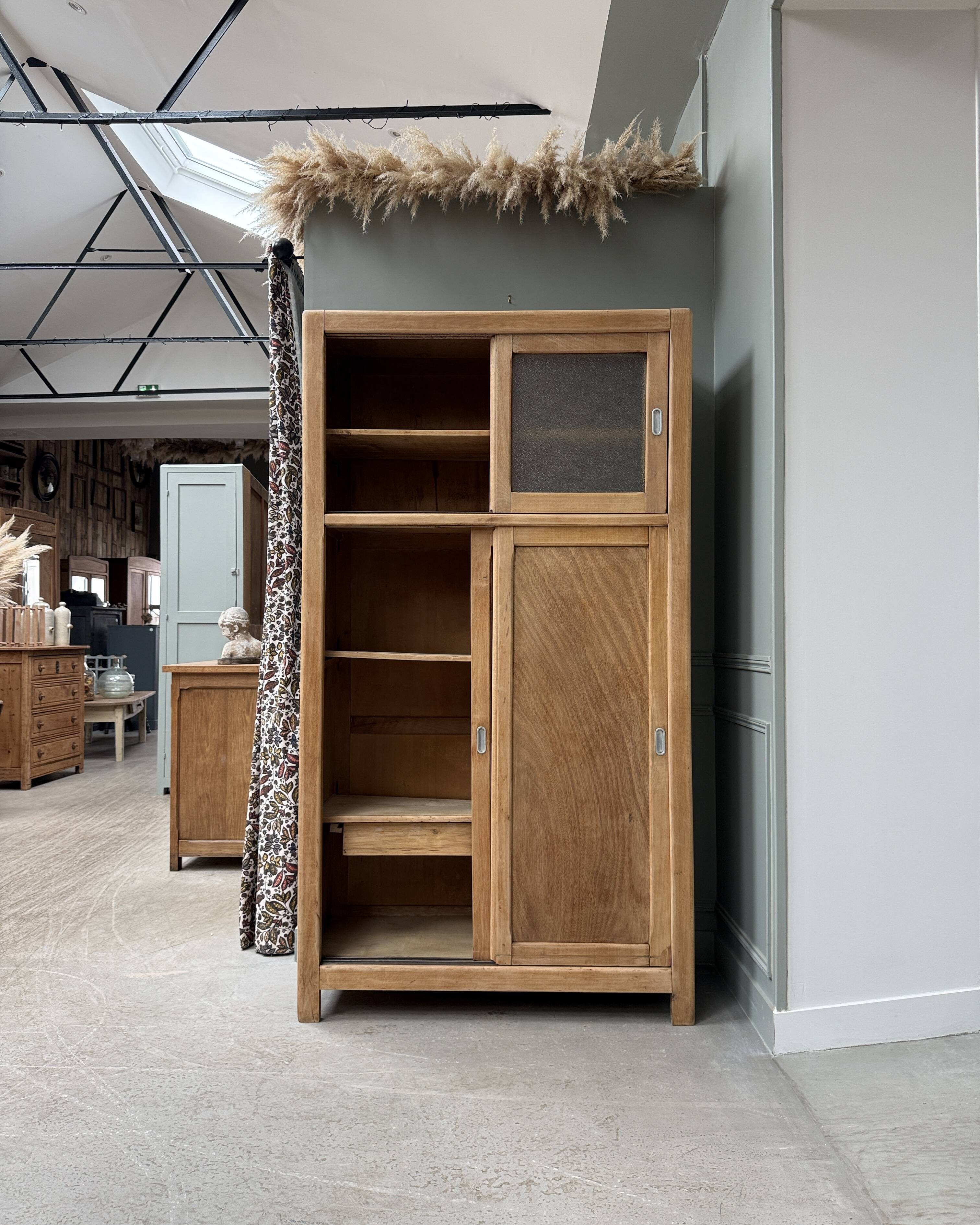Vintage wardrobe with sliding doors (renovated)