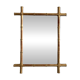 Mirror in gilded stucco, bamboo patina and gold leaf.