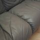 Italian leather sofa, two-seater, 1970s design