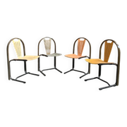 Set of 18 Baumann chairs from the 80s.