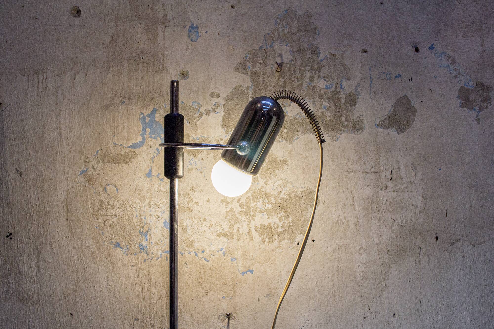 Steel floor Lamp by Francesco Fois for Reggiani, Italy, 1960s