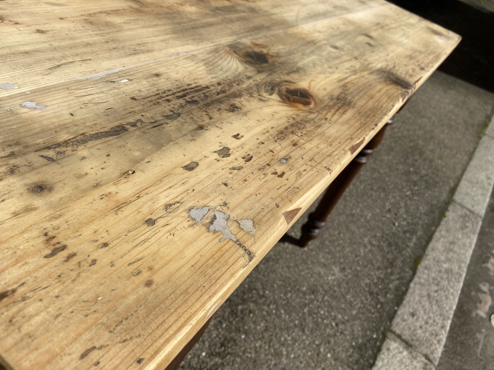 Vintage fir farm table