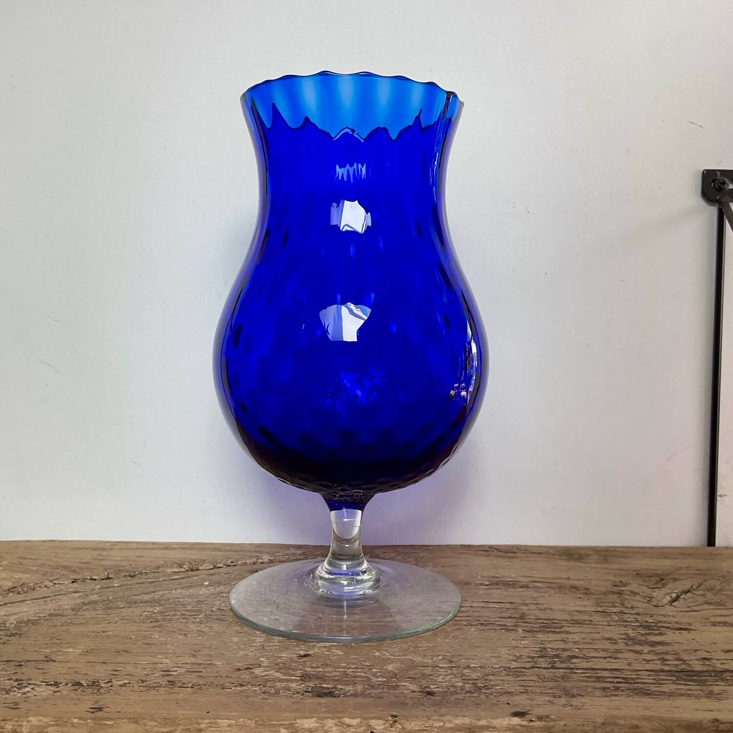 Empoli blue glass vase