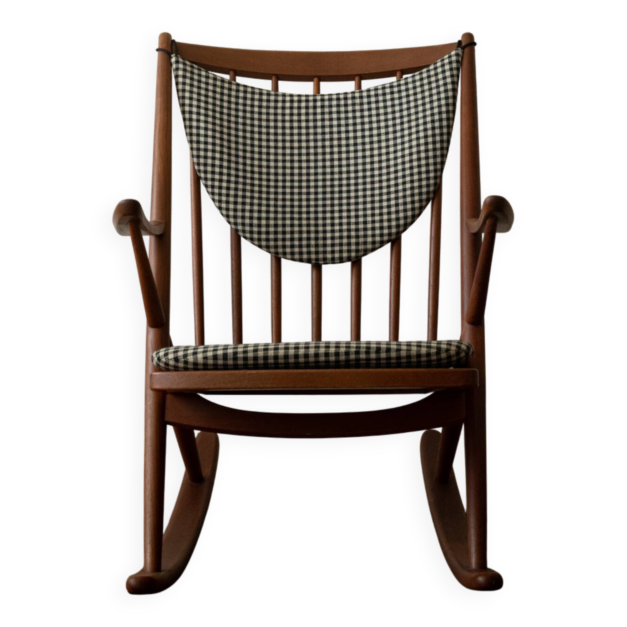 Vintage Danish Teak Rocking Chair Model 182 Frank Reenskaug Bramin, 1950s