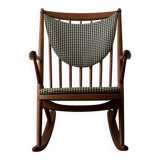 Vintage Danish Teak Rocking Chair Model 182 Frank Reenskaug Bramin, 1950s