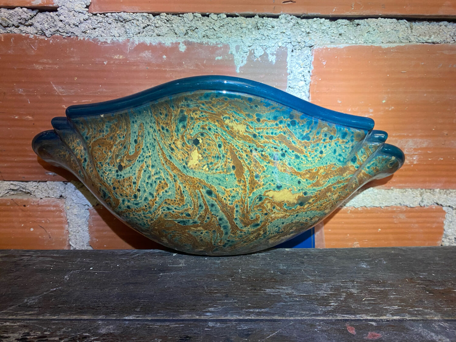 Old wall light olivier corro multicoloured ceramic vintage