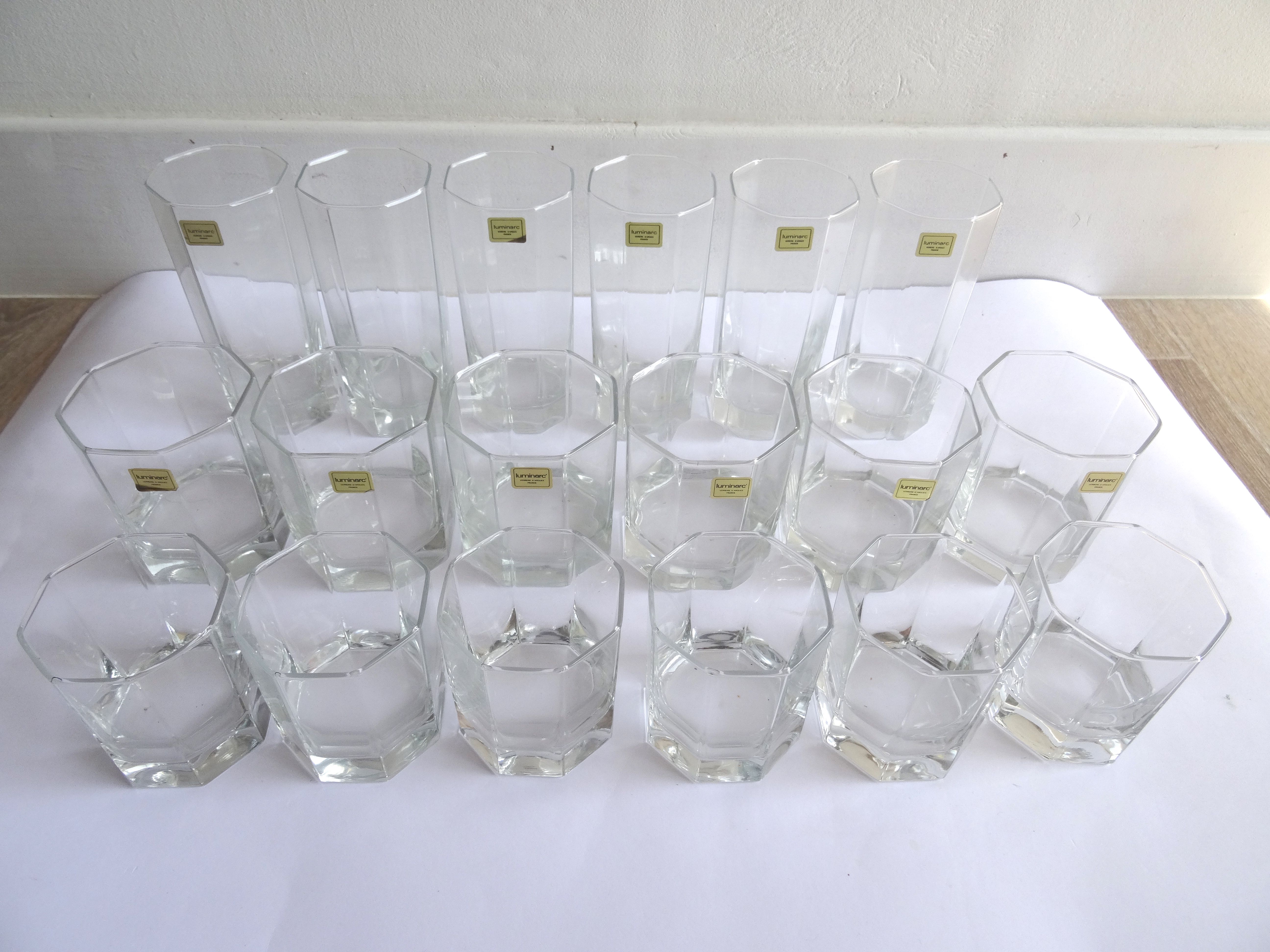Service complet de 18 verres Luminarc Octime
