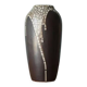 Vase signed Léon Pointu, ceramic vase with a glazed snake skin effect, Pottery Saint-Amand-en-Puisaye, collection.