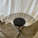 Table basse en verre fumé 70s
