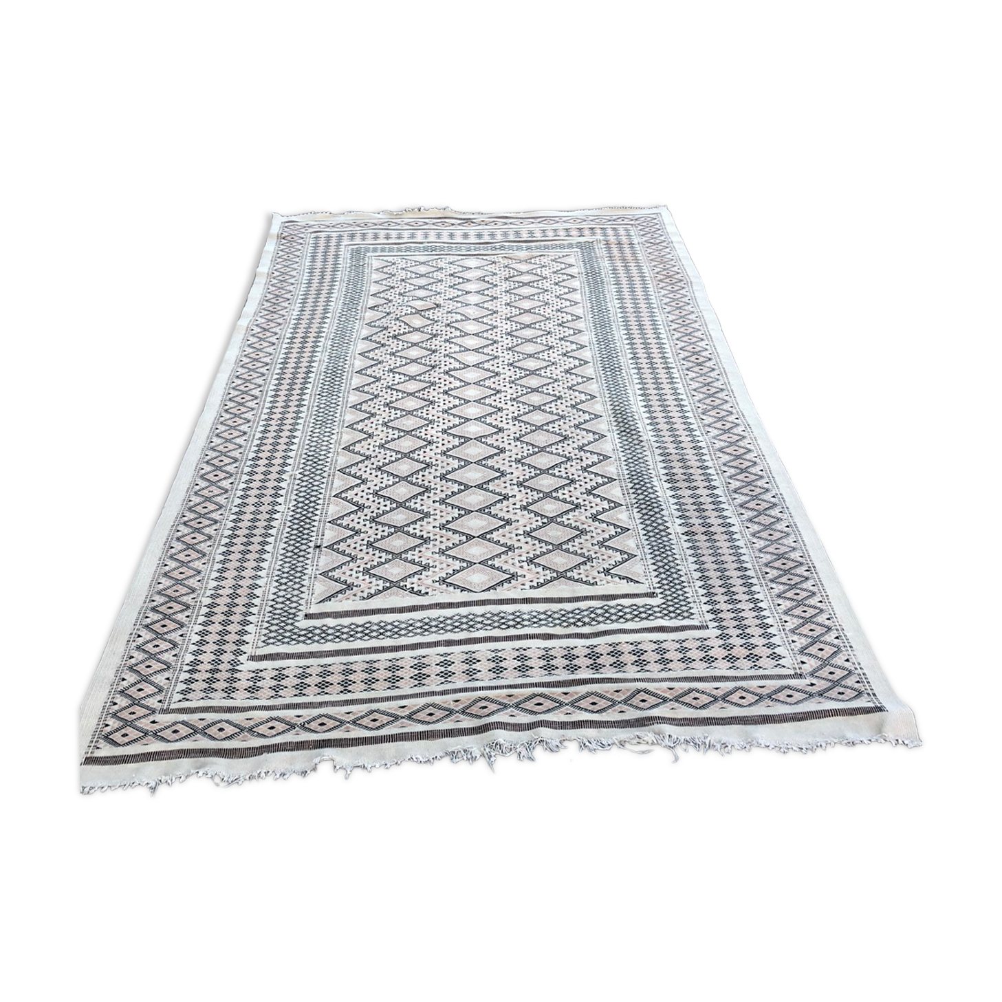 Large kilim vintage in the soft tones  205x320cm