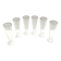 Set of Six Octagonal Hand Blown Murano Glass Flutes by Carlo Moretti, Italy