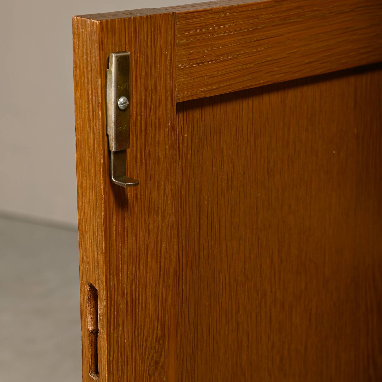 Art Deco Amsterdam School Cabinet Sideboard Oak and Marble, 1930s Netherlan