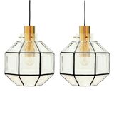 Pair of Mid-Century Glass Ceiling Lights from Limburg, Germany, 1960s