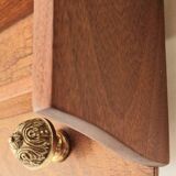 Mahogany wood shelf coat rack