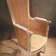 Louis XVI high-backed caned armchair