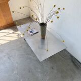 Handcrafted metal coffee table from the 1970s