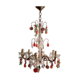 Multicolored stamped chandelier