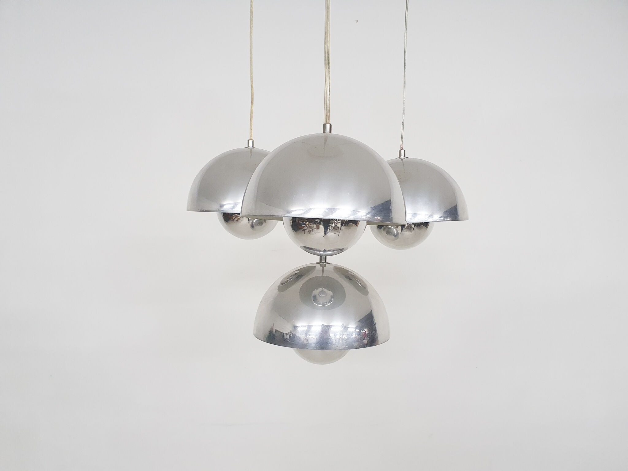 Set of four Verner Panton "Flower pot" pendant lights, Denmark