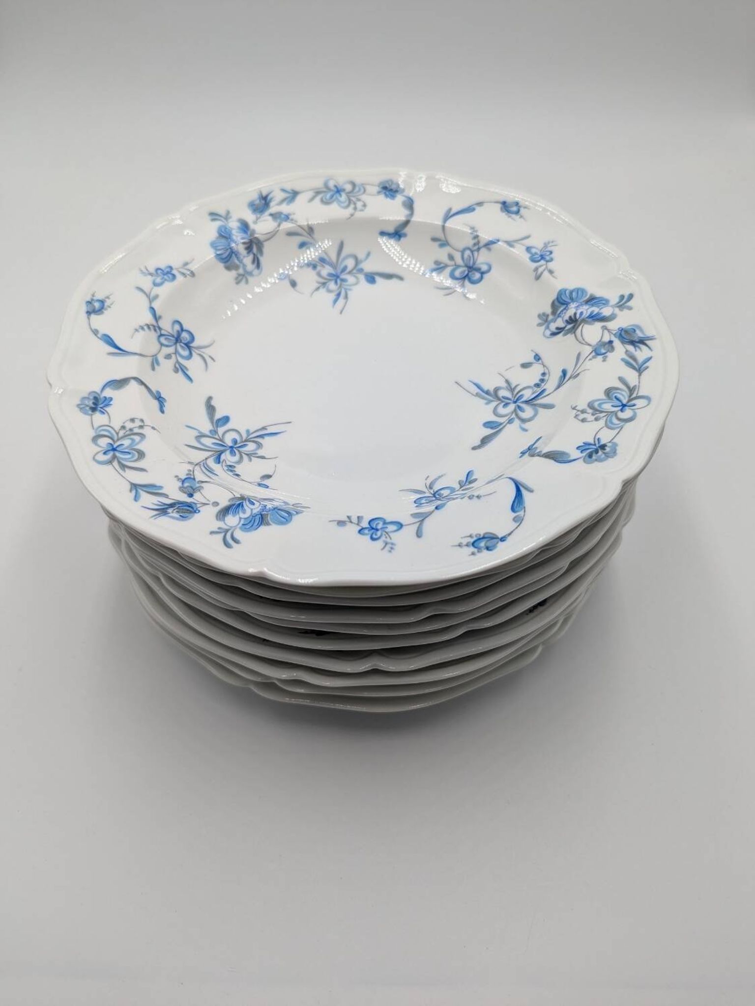 10 soup plates old porcelain royal factory of Limoges