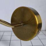 Smooth opaline and gilded brass wall light
