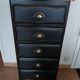 Chiffonnier en bois peint en noir